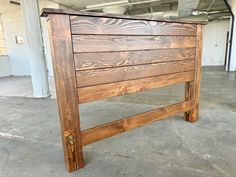 The Leland Headboard Wood King Headboard Diy, 2x4 Headboard, Rustic Headboard Ideas, Custom Headboard Ideas, Diy King Headboard, Barnwood Bed, Barnwood Headboard, Rustic Wood Headboard, Beautiful Bedroom Furniture