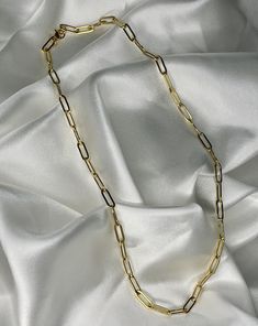 18K Gold Plated Stainless Steel Paper Clip Chain Necklace Bracelets Luxury Gold Cable Chain Necklace, Classic Gold Necklace With Chunky Chain, Gold Chain Link Necklace For Formal Occasions, Chic Gold Paperclip Jewelry, Gold Chain Link Necklace As A Gift, Gold Chain Link Necklace For Gift, Gold Plated Oval Link Chain Necklace Gift, Classic Gold Chain Necklace As A Gift, Classic Gold Link Chain Necklace