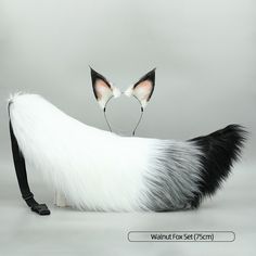 This product has two size specifications 60cm and 70cm Size specification:  Ears size 14*115*9cm Tail size: 60,75cm Material: simulation artificial plush The COSPLAY set is comfortable, simulated fox, cute. Ears can move left and right to adjust the spacing, you can break the shape at will tail length of about 70cm, transparent belt to facilitate invisibility, built-in skeleton can break the shape at will, the waist has a widened acrylic plate for easy support! All the ears are made by hand. We White Costume Ears For Cosplay, White Halloween Costume Accessories With Ears, White Halloween Costume Ears, White Costume Accessories With Ears, Fox Ears And Tail, Animal Tails, Ears And Tail, Fox Tail, Fox Ears