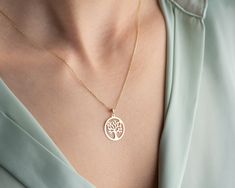 14K Tree of Life Necklace,Real Gold Life Tree Necklace ,Family Tree Pendant, Mothers Day Gift, Valentine's Day Gift. 14K Real Gold  Pendant and 14K Gold Chain NOT dipped and NOT painted.        14K Tree of Life Necklace is stunning and better than you imagined! It is very nice pendant for your mother or wife as timeless symbol of growth, strength, and connection.💝 ❤️ 💕    Adorned with a graceful script, this an elegant and modern piece that is ideal for any woman who wishes to express their love or as a gift for someone special in your life.This pendant is a declaration of the unbreakable bonds of family.   With the romantic and elegant designs of these perfect necklaces ,this necklace will be your favorite in your  jewelry collection and you will be hold in high esteem for any occasion Symbol Of Growth, Necklace Family, Gold Pendent, Wishing Tree, Gift For Mom Christmas, Life Tree, Timeless Symbol, Tree Necklace, Tree Of Life Necklace