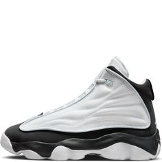 Jordan Big Kids Pro Strong Basketball Shoes Size-7 Color-White/Black Dynamic White High-top Sneakers With Rubber Sole, Dynamic White High-top Sneakers With Boost Midsole, White High-top Sneakers With Boost Midsole, White Jordan Shoes For Light Sports With Rubber Sole, White Jordan Shoes With Rubber Sole For Light Sports, White High-top Basketball Shoes With Rubber Sole, Dynamic White High-top Sneakers For Light Sports, Dynamic White High-top Custom Sneakers, White Leather High-top Sneakers