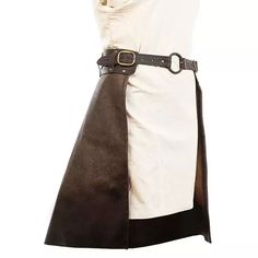 Take your cosplay game to the next level with this Medieval Viking Pirate Shieldmaiden Battle Skirt. Made of sturdy PU leather, the skirt is adorned with a steampunk-inspired armor design and equipped with a belt and tassets for added protection. Perfect for any knight, warrior, or adventurer looking to make a statement (or fend off foes). SPECIFICATIONS Brand Name: NoEnName_Null Gender: Unisex Department Name: ADULT Item Type: SKIRTS Characters: Pirate Components: pants Source Type: Historical Battle Skirt, Viking Pirate, Knight Warrior, Viking Battle, Warrior Outfit, Larp Armor, Larp Costume, Shield Maiden, Leather Armor