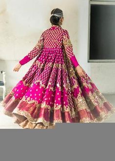 Organza embroidered peshwaz added to store with magnificence embroidered work. We are offering delivery services for organza embroidered peshwaz in USA