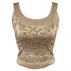 Vintage NEIMAN MARCUS shell bustier top comes in beige satin with a scoop neckline back zip closure, and beaded floral motif. Excellent Pre-Owned Condition. Marked: 2 P Measurements: Shoulder: 13 inches Bust: 34 inches Length: 17.5 inches Reference: 84444 Category: Dress Top More Details Brand: NEIMAN MARCUS Gender: Female Size: 2 Color: Beige Fabric: Polyester Material: Beaded Age Group: Adult Thread Craft, Private Ceremony, Chiffon Sleeveless Top, 2023 Travel, Strapless Bustier, Shell Top, Lambskin Leather Jacket, Evening Tops, Shell Tops