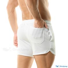 Orcajump - Versatile and Breathable Waistband Sports Shorts by Vancase - Made with Cotton for Simple and Casual Comfort, Equipped with Pockets for convenience. White Sportswear Shorts For Leisure, White Moisture-wicking Leisure Activewear, White Moisture-wicking Activewear For Leisure, White Athletic Shorts With Elastic Waistband For Leisure, Stretch Athletic Shorts With Pockets For Leisure, White Stretch Activewear For Leisure, Stretch Moisture-wicking Athletic Shorts For Leisure, Leisure White Activewear With Pockets, Casual Stretch Shorts With Sweat Resistance