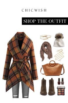 Rabato Coat, Plaid Coat, Cute Fall Outfits, The Outfit, Fall Fashion Outfits, Winter Fashion Outfits, Looks Vintage, Fall Winter Outfits, Outfits Casuales