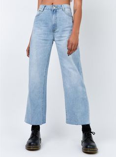 90s Inspired, Jeans Online, Baggy Jeans, Princess Polly, Wide Leg Jeans, Leg Jeans, Mom Jeans, Blue Denim, Buy Now