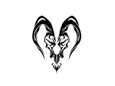 a black and white image of two dragon's heads in the shape of a heart