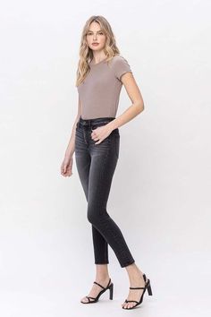 Step up your style with our High Rise Slim Straight Jeans. Crafted from comfortable stretch denim, these jeans feature a flattering high-rise waist and trendy distressed detailing. With a cropped length and a slim straight fit, they offer a versatile and timeless look that's perfect for any occasion.Model is 5' 9'' wearing size 26 Style: Casual Print / Pattern: Light Stone Washed Silhouette: Straight Jean Fit: Relaxed Embellishment: Distressed Detail Neck Line: NA Sleeve: NA Length: Cropped Clos Everyday Distressed Mid-rise Bottoms, Distressed Mid-rise Bottoms For Everyday, High Rise Distressed Bottoms For Everyday, Everyday High Rise Distressed Bottoms, Mid-rise Distressed Bottoms For Everyday, Everyday Mid-rise Distressed Bottoms, Distressed Stretch Bottoms For Everyday, Everyday Stretch Distressed Bottoms, Stretch Distressed Bottoms For Everyday