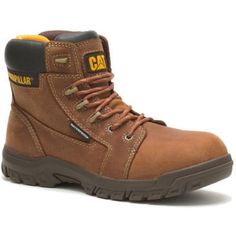 CAT Men's Invader Comp Toe Waterproof Hiker Work Boot -Coffee- P91541 Composite Toe Work Boots, Work Boot, Work Boots, Men's Fashion, Coffee, Boots