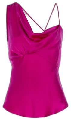 Feminine Silk Tank Top For Party, Silk Cami Top For Evening, Silk Top With Asymmetrical Neckline For Party, Elegant Asymmetrical Neckline Tank Top For Night Out, Evening Silk Camisole Top, Silk Camisole Evening Top, Silk Camisole Top For Evening, Feminine Asymmetrical Neckline Top For Evening, Formal Silk Top With Asymmetrical Neckline