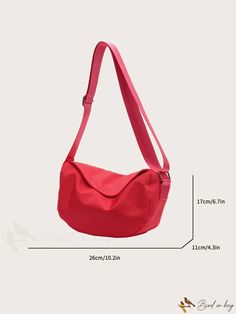 BirdinBag - Stylish Crossbody Bag with Ample Space Hobo Bag Patterns, Red Bag, Word Wrap, Hobo Bag, Bag Pattern, Crossbody Bags, Crossbody Bag, Bag Lady, Size Chart