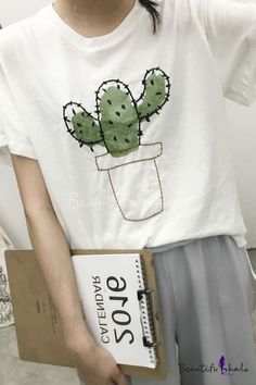 ASG-Artistic Alchemy Program and Inspiration for Your Weekend! | Designs by Heidi Cactus Tshirt, Blusas T Shirts, Outfit Inspiration Women, Estilo Hippie, Casual Outfit Inspiration, Cooler Look, Painted Clothes, T Shirt Diy, Preppy Style