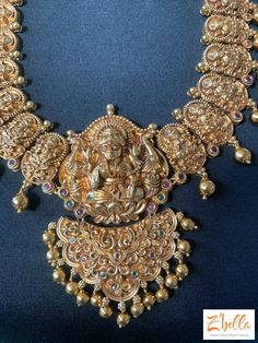 long lakshmi necklace with earring Gold Gold, Gold Earrings, Gold Necklace, Gold Plate, Plating, Gold