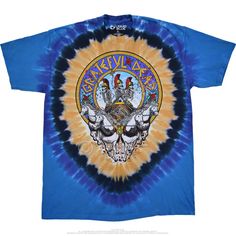 Brand New! This Shirt Came Directly From The Manufacturer, And Has Never Had Retail Tags Attached Grateful Dead Chariot Tie-Dye 100% Heavyweight Cotton Choose Your Size By Liquid Blue 2-Sided Blue Cotton T-shirt For Festivals, Blue Graphic Print T-shirt For Festivals, Blue Crew Neck T-shirt For Festival, Survival Clothing, Rocker Tank, The Grateful Dead, Tie Dye Designs, Tie And Dye, Live Colorfully