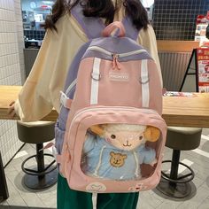 LIZAKOSHT - Japanese Harajuku Casual Travel High-capacity Backpacks Fashion Contrasting Colors Preppy Student Schoolbag Cute Backpack Itabag Cute Backpack, Japanese Harajuku, Women's Backpacks, Student Bag, Commuter Bag, Cute Backpacks, Animal Decor, School Fashion, School Backpacks