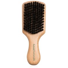 PRICES MAY VARY. SOFT BRISTLES: Experience gentle and luxurious hair care with our GranNaturals Soft Bristle Hair Brush, featuring boar bristles for a soothing and non-irritating brushing experience. SMOOTHING BRUSH: Achieve silky-smooth, frizz-free hair effortlessly. Our brush's soft boar bristles work wonders in taming unruly locks and enhancing shine for a polished look. SLICK BACK BRUSH: Perfect for creating sleek hairstyles, this compact brush with a wooden paddle frame is ideal for achievi Slick Back Materials, Slick Back Hair Products, Slick Back Brush, Slick Brush, Hair Brush Aesthetic, Mens Hair Brush, Smoothing Brush, Sleek Hairstyle, Slick Back Hair