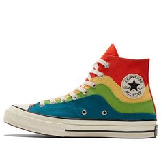 Colorful Converse, Fun Shoes, Sneaker Design, Converse Chuck 70, Shoe Inspo, Chuck 70, Layered Design, Converse Chuck Taylor All Star, Designer Sneakers