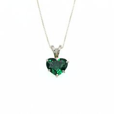 Emerald Pendant, Green Heart Pendant, Created Emerald, Heart Necklace, Valentines Gift, Love Necklace, Love Pendant, Silver Dainty Pendant Heart Cut Emerald Necklace For Gift, Emerald Heart Charm Jewelry, Heart Cut Emerald Necklaces For May Birthstone, Heart-shaped Emerald Jewelry For May Birthstone, Heart-shaped Emerald Birthstone Jewelry, Heart-shaped Emerald Jewelry With Birthstone, Heart Cut Emerald Necklace For May Birthstone, Elegant Heart Necklace For May Birthstone, Emerald Jewelry With Heart Charm As Gift