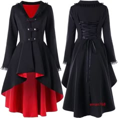 Types Of Jackets For Women, Dresses Long Sleeve Formal, Gothic Style Fashion, Trench Coats Women Long, Long Coat Jacket, Gothic Corset, Victorian Lace, Long Trench, Trench Jacket