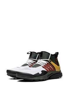 "Find NIKE Air Presto Mid Utility \"\"star Wars Boba Fett\"\" Sneakers on Editorialist. multicolour mesh panelling signature Swoosh logo detail contrasting panel detail round toe front lace-up fastening ankle-length double pull-tab at the opening branded insole rubber sole These styles are supplied by a premium sneaker marketplace. Stocking only the most sought-after footwear, they source and curate some of the most hard to find sneakers from around the world." Sporty Nike High-top Sneakers With Contrast Sole, Nike High-top Sneakers For Sports With Contrast Sole, Nike Custom Dynamic Sneakers, Dynamic Custom Nike Sneakers, Dynamic High-top Lace-up Sneakers, Nike Urban High-top Sneakers With Laces, Nike Urban Sneakers With Laces, Nike Urban High-top Sneakers, Nike Sporty High-top Lace-up Sneakers