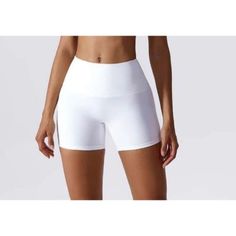 New Sky Lux Apparel White Shorts Bottom Spandex Size Medium -Removable Padding -White -Stretchy -Brand New White Mid-thigh Athletic Shorts For Summer, Fitted White Athletic Shorts, White Fitted Athletic Shorts, White Bottoms With Wide Waistband, White High Stretch Short Activewear, Stretch White Athletic Shorts, White Compression Shorts For Summer, White Stretch Athletic Shorts, High Waist White Sports Shorts