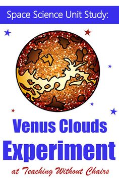 the book cover for venus clouds experiment at teaching without clasis, with an image of