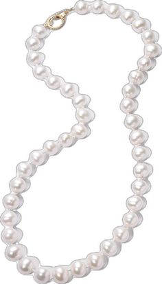 Affinity White Pearl Necklace - Coomi Luxury Single Strand Pearl Necklace, Luxury Pearl Chain Necklaces For Everyday, Luxury Everyday Pearl Chain Jewelry, Luxury Formal Necklaces With Sterling Silver Clasp, Luxury Akoya Pearl Necklace For Formal Occasions, Luxury Akoya Pearl Necklace For Formal Events, Luxury Pearl White Round Bead Necklaces, Luxury Pearl White Necklaces With Round Beads, Luxury Round Pearl Chain Necklace