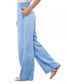 Bella Dahl - Smocked Waist Wide Leg Pants Boho Beachy, Bella Dahl, Salt Spray, Elastic Waist Pants, Waist Pants, Leg Pants, Smocking, Wide Leg Pants, Boho Fashion