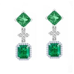 Handmade Jewelry * Available in 925 Sterling Silver with high polish finished. * Gemstone Type: Emerald *Secondary Stones: Cubic Zirconia * Gemstone Creation: Lab Created Diamond * Gemstone Color /Green * Gemstone Shape: Emerald Cut * Finish: Glossy with High Polish * Setting: Prong Set * Enjoy Free Shipping M O R E ∙ F R O M ∙ U S https://www.etsy.com/in-en/shop/trinitygolddiamonds?ref=seller-platform-mcnav Customization is always welcome and please feel free to contact me if you have any desig Formal Green Diamond Gemstone Earrings, Formal Green Gemstone Diamond Earrings, Emerald Cut Green Sterling Silver Earrings, Green Diamond Earrings For Formal Occasions, Green Diamond Chandelier Drop Earrings, Green Diamond Drop Earrings, Classic Green Diamond Drop Earrings, Fine Jewelry Green Drop Earrings, Green Fine Jewelry Drop Earrings