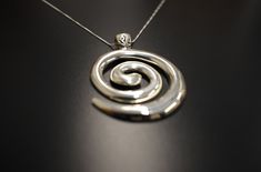 Swirl Pendant in Artistic design made of Solid 925 Sterling Silver ☞ made to last. Free Silver Chain with every Pendant order, 18 inch Silver chain (46 cm) ✓ Matching Ring: www.etsy.com/listing/629804620 Matching Earrings: www.etsy.com/listing/612526028 ⌛ Last pendant left ⌛ Details : ♥ Each item comes in a cute GIFT BOX ✓ ♥ GUARANTEE on the materials ✓ ♥ Pure Solid 925 Sterling Silver ☞ Silver Hallmark on each piece ♕ Handmade Swirl Jewelry With A Modern Twist, Spiral Shaped Sterling Silver Jewelry, Modern Jewelry With Unique Spiral Design, Spiral Hand Forged Sterling Silver Jewelry, Elegant Spiral Jewelry With Unique Design, Sterling Silver Swirl Jewelry, Sterling Silver Swirl Jewelry In Silver, Modern Spiral Sterling Silver Jewelry, Spiral Nickel-free Jewelry For Anniversary