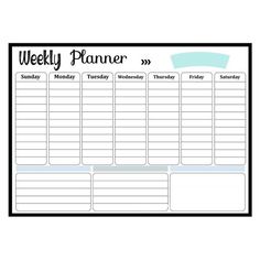 a printable weekly planner is shown in black and white, with the word's name