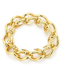 DAVID WEBB JEWELRYFINE JEWELBRACELET O YLWGOLD Polished Gold Nail Link Bracelet Gold Nail, David Webb, Marissa Collections, Jewel Box, Fine Jewels, Gold Nails, Clothing Size Chart, Link Bracelets, New Shop