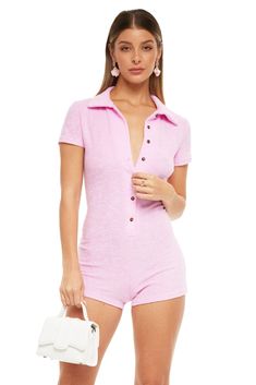 Our Harlow Button-up Romper is a short-sleeve collared romper with a retro-style touch. This YG exclusive romper is made from a lightweight and stretchy fabric for comfortable wear all season long. Body Jewerly, Halter Gown, Split Dress, Lace Maxi, Lace Maxi Dress, Trending Now, Mesh Dress, Button Up, Retro Fashion