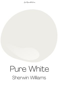 the white paint from sherylin williams's pure white