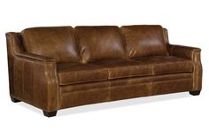 Daniels 93 Inch Quick Ship Curved Back Traditional Full Top Grain Leather Pillow Back Sofa OUT OF STOCK UNTIL 3/24/2022 Cowboy Movies, Dark Brown Sofas, Hooker Furniture Living Room, White Stallion, Vacation Home Ideas, Wisconsin Vacation, Old Cowboy, Warm Industrial, Crib Ideas