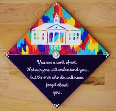 I used acrylic paint to decorate this cap. At the top, I started with a ...