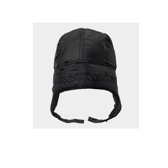 Champion Puffer Hunter's Hat Black H0915. Solid Windproof Bucket Hat, Adjustable Windproof Hats For Winter Sports, Insulated Cap For Cold Weather, Black Brimmed Outdoor Hats, Black Outdoor Hat With Fleece Lining, Solid Windproof Hats With Curved Brim, Solid Color Windproof Hat With Curved Brim, Classic Black Hats For Cold Weather, Black Windproof Hat For Winter Sports