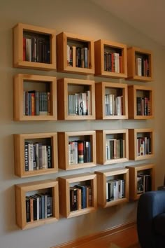 Display Shelf Design Modern, Creative Library Ideas, Building A Library Wall, Unique Bookcases Creative Bookshelves, Bookcase Display Ideas, Book Wall Collage, Unique Shelves Creative Bookshelves, Book Floating Shelves, Creative Shelf Design