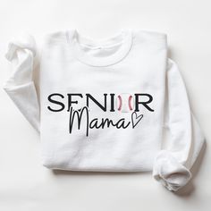 This Senior Baseball Mama Sweatshirt is perfect to support your High School Senior Baseball player on game day! Welcome to my store! *Please Note- this sweatshirt runs true to the size guide provided. If you would like it oversized, please size up* Ideal for any situation, a unisex heavy blend crewneck sweatshirt is pure comfort. These garments are made from polyester and cotton. This combination helps designs come out looking fresh and beautiful. The collar is ribbed knit, so it retains its sha Senior Baseball Mom Shirts, High School Baseball Shirts, Baseball Banquet, Baseball Shirt Designs, Baseball Ideas, High School Baseball, Mom Crewneck, Mama Sweater, Baseball Mama