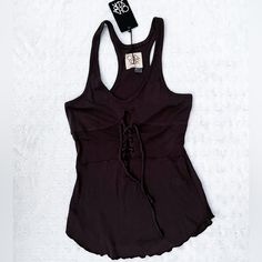 Nwt- Chaser Black Lace Up Racerback Tank Top - New With Tags (No Materials Tag, But Soft With Some Stretch) - Lace Up Front - Rounded Hem Measurements In Photos Casual Lace-up Back Tops For Summer, Summer Stretch Tops With Lace-up Back, Spring Stretch Tops With Lace-up Back, Casual Spring Tops With Lace-up Back, Casual Summer Tank Top With Strappy Back, Edgy Sleeveless Workout Tops, Summer Cross Back Tops For Night Out, Sleeveless Top With Lace-up Back For Spring, Edgy Workout Tops For Summer