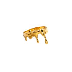 Dripping Small Gold Vermeil Ring Jada Pinkett, Small Ring, Gold Vermeil Jewelry, Jada Pinkett Smith, Jewelry Summer, Small Earrings Studs, Vermeil Jewelry, Small Rings, Jewelry Case