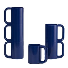 Heller Max Blue Mug, 4.25 by Massimo Vignelli Kitchen Rehab, Blue Mugs, Home Goods Furniture, Midnight Oil, Museum Exhibit, Massimo Vignelli, Mario Bellini, Blue Mug, Frank Gehry