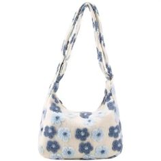 UAKISS - Autumn Winter Flower Lamb Wool Plush Bag Student Large Capacity Tote Bag Shoulder Bag Women Bag Crossbody Bags for Women size:31*32*23 Spring Flower Shoulder Bag With Adjustable Strap, Flower Shaped Shoulder Bag With Adjustable Strap For Spring, Spring Flower Shoulder Bag For Everyday Use, Light Blue Shoulder Bag For Daily Use, Trendy Flower-shaped Shoulder Bag For Shopping, Casual Flower-shaped Shoulder Bag For Spring, Spring Flower Shaped Casual Shoulder Bag, Spring Flower-shaped Casual Shoulder Bag, Spring Flower-shaped Large Capacity Bags