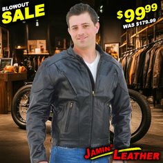 BLOWOUT SALE!! Vented Eagle Vented Leather Motorcycle Jacket #M305VZ #lifestyle #vintage #leatherjacket #classic #jaminleather #bargains #sales Riding Jacket, Motorcycle Riding, Full Sleeve, Warm Weather