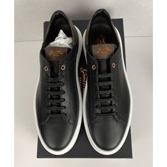 Elevate Your Casual Shoe Game With These Goodman Legend London Sneakers. Crafted In Italy With High-Quality Leather Upper, Lace-Up Closure And Round Toe Shape, These Sneakers Are Perfect For Any Casual Occasion. The Black Leather With Logo Accents And Solid Pattern Make These Shoes A Stylish Addition To Your Wardrobe. These Sneakers Come In Size 10 And Are Designed For Men. The Good Man Legend Dark Vachetta Model With A City Theme Is Perfect For Those Who Love To Explore The World. The Leather L Black Leather Custom Sneakers With Vibram Sole, Converse 70, Black Jordans, Yeezy Sneakers, Reebok Classic Leather, Men’s Black Unlined Leather Sneakers Size 11 1/2, Reebok Classic, Grey Shoes, Black Running Shoes