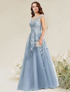 A-Line Empire Elegant Party Wear Formal Evening Dress Jewel Neck Sleeveless Floor Length Lace with Appliques Dresses Quinceanera, Formal Evening Dress, Party Kleidung, Elegant Party, Jewel Neck, Wedding Bridesmaid Dresses, Formal Evening Dresses, Quinceanera Dresses, Cocktail Dress Party