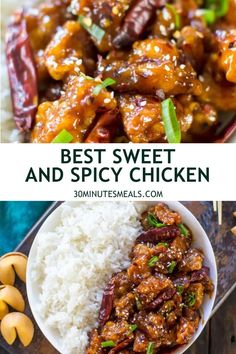 the best sweet and spicy chicken recipe with white rice