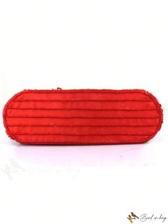 BirdinBag - Small Red Sequin Square Decor Bag with Top Handle Beaded Strap, Red Details, Inch Bag, Red Sequin, Word Wrap, Box Bag, Handle Bag, Square Bag, Evening Bags