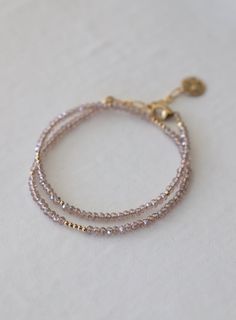 Double Strand Bracelet, Chip Bead Jewelry, Double Bracelet, Metalsmithing Jewelry, Double Wrap Bracelet, Gold Champagne, Classy Jewelry, Girly Jewelry, Beaded Jewelry Diy